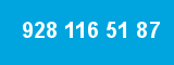 928 116 51 87 928 116 51 87